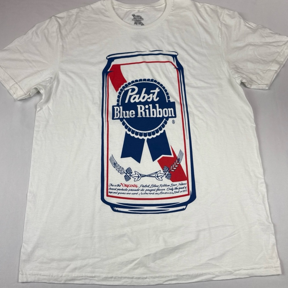 Pabst Blue Ribbon White Graphic Tee